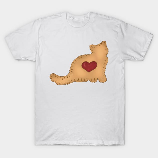 red strawberry cat biscuit aesthetic dollette coquette pack T-Shirt by maoudraw